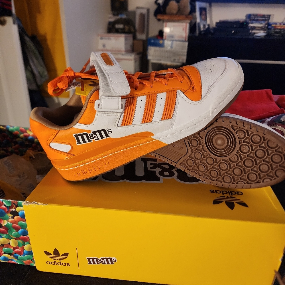 Adidas Kids' Orange and White M&M's Shoes